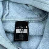 Age 14-16 Carhartt Spellout Hoodie - Large Blue Cotton