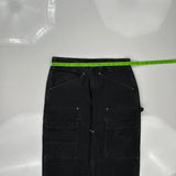 Carhartt Double Knee Carpenter Trousers - 32W 30L Black Cotton