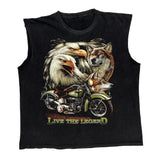 Live The Legend Harley Davidson Graphic Tank Top - XL Black Cotton