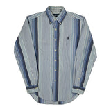Ralph Lauren Striped Shirt - Small Blue Cotton