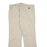 DICKIES Womens Cotton Blend Beige Slim Straight Trousers W38 L32 Workwear Zip