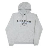 NIKE Mens Grey Helena Hoodie S Cotton Blend Lightweight Pullover Sweatshirt