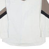 EXPRESS RIDER Mens White & Black & Taupe Cotton Blend Shirt M Button-Up Casual