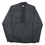 ADIDAS Mens Black & Dark Grey ClimaProof Zip Jacket S Polyester Blend Plain