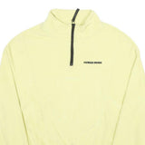 H&M Womens Yellow Plain Pullover Jumper Round Neck Basic Knit S Casual Zip Crop