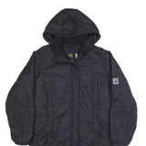 JACK WOLFSKIN Womens Black Outdoor Jacket UK 8 Polyamide Hooded Zip Long Sleeve