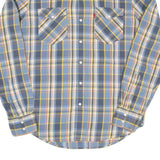 LEVI'S Mens Blue & Yellow Checked Cotton Shirt M Long Sleeve Button Closure