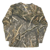 BROWNING Mens Green Camouflage Long Sleeve Crew Neck Cotton Blend S T-Shirt