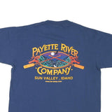 LEE Mens Blue Payette River Company Graphic Crew Neck T-Shirt M Short Sleeve