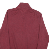 TOMMY HILFIGER Mens Maroon Pullover Plain Crew Neck Basic Knit M Cotton Blend