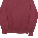 TOMMY HILFIGER Mens Maroon Pullover Plain Crew Neck Basic Knit M Cotton Blend