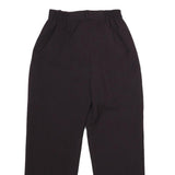 Womens Black Classic Fit Straight Trousers W24 L26 Zip Closure Elegant Workwear