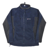 BERGHAUS Mens Navy & Charcoal Hybrid Track Jacket M Polyester Blend Outdoor