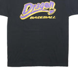 JERZEES Mens Black Dragon Baseball Graphic T-Shirt L Short Sleeve Crew Neck