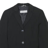 MAX MARA Womens Black Wool Blend Classic Jacket UK 8 Button Closure Tailored Fit