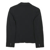 MAX MARA Womens Black Wool Blend Classic Jacket UK 8 Button Closure Tailored Fit