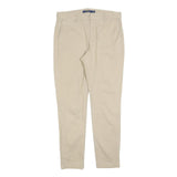 POLO RALPH LAUREN Womens Cotton Blend Beige Slim Straight Trousers W31 L30