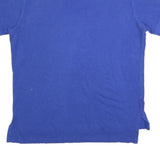 POLO RALPH LAUREN Mens Blue Short Sleeve Plain L Cotton Blend Polo Shirt Classic