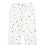 WRANGLER Womens Classic White Floral Denim Jeans W26 L26 Stylish Cotton Zip Fit