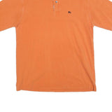 BURBERRY Mens Orange Short Sleeve Plain S Polo Shirt Cotton Blend Classic