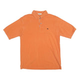 BURBERRY Mens Orange Short Sleeve Plain S Polo Shirt Cotton Blend Classic