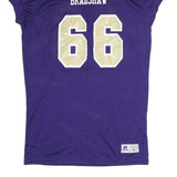 RUSSELL ATHLETIC Mens Purple Jersey L Short Sleeve V-Neck Bradshaw Rangel 66