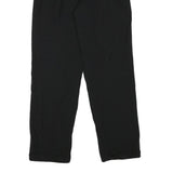 Mens Black Relaxed Fit Polyester Blend Trousers W29 L30 Zip Closure Plain Casual