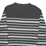 TOMMY HILFIGER Mens Grey & White Patterned Cotton Blend Jumper Crew Neck Basic