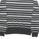 TOMMY HILFIGER Mens Grey & White Patterned Cotton Blend Jumper Crew Neck Basic