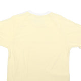 ADIDAS Mens Yellow & White Modern T-Shirt L Short Sleeve Crew Neck Sportswear