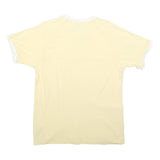 ADIDAS Mens Yellow & White Modern T-Shirt L Short Sleeve Crew Neck Sportswear