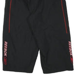 REEBOK Mens Shorts Black Casual Sports Polyester Blend L W30 Logo