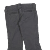 DIESEL Womens Cotton Blend Grey Regular Cargo Trousers W28 L23 Zip Closure