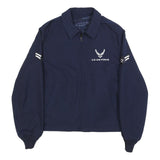 DEFENSE LOGISTICS AGENCY Womens Blue Wool Blend Zip Jacket L Air Force Style