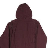 BERNIE Womens Maroon Cotton Hooded Jacket S Zip Casual Outerwear