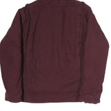 BERNIE Womens Maroon Cotton Hooded Jacket S Zip Casual Outerwear