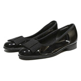 GABOR Womens Classic Patent Bow Ballet Pumps Black Synthetic UK 4 Stylish