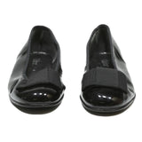 GABOR Womens Classic Patent Bow Ballet Pumps Black Synthetic UK 4 Stylish