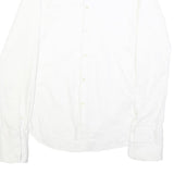 DKNY Mens White Slim Fit Shirt M Classic Cotton Button Long Sleeve