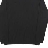 TOMMY HILFIGER Womens Black Plain V-Neck Basic Knit Jumper M Cotton Blend