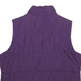 MADE FOR LIFE Womens Purple Jacket L Polyester Plain Zip Sleeveless Lightweight