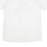 ADIDAS Mens White & Navy Blue Classic T-Shirt S Short Sleeve Crew Neck Logo