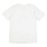 ADIDAS Mens White & Navy Blue Classic T-Shirt S Short Sleeve Crew Neck Logo