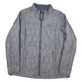 JACK WOLFSKIN Womens Grey Polyester Blend Quilted Jacket UK 18 Zip Outdoor Coat