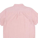 VANS Mens Pink Shirt M Cotton Button Short Sleeve Casual Pocket