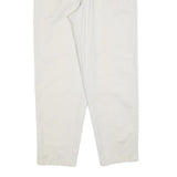 DOCKERS Womens Cotton Blend White Relaxed Straight Trousers W26 L28 Casual Zip