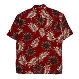Pierre Cardin Floral Hawaiian Shirt - Medium Red Viscose