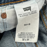 501 Levis Jeans - 32W 30L Blue Cotton