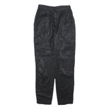 LATEST LOOK Womens Black Polyester Blend Regular Fit Straight Leg Trousers W25