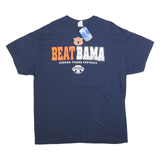 GILDAN Mens Blue Auburn Tigers Football Graphic T-Shirt XL Short Sleeve Crew